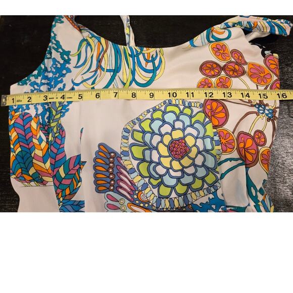 Trina Turk Banana Republic 100% Silk Crazy Botanical Twist Strap Mini Dress - Picture 9 of 12